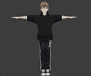 Mitsuo - GAME READY LOW POLY ANIME CHARACTER BOY