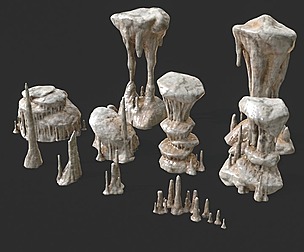 Cave Rocks Set 01