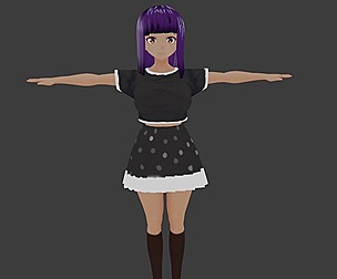 Eri - GAME READY LOW POLY ANIME CHARACTER GIRL