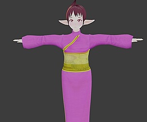 Etsuko - GAME READY LOW POLY ANIME CHARACTER GIRL