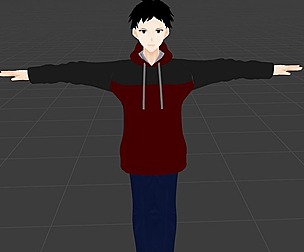 Fudo - GAME READY LOW POLY ANIME CHARACTER BOY