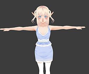 Hana - GAME READY LOW POLY ANIME CHARACTER GIRL