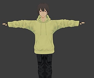 Katashi - GAME READY LOW POLY ANIME CHARACTER BOY