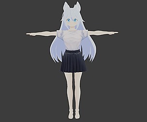 Kana - GAME READY LOW POLY ANIME CHARACTER GIRL