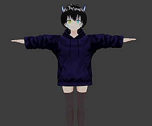Kaiya - GAME READY LOW POLY ANIME CHARACTER GIRL