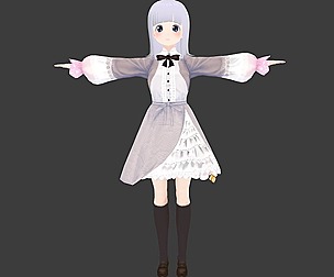 Kaiya - GAME READY LOW POLY ANIME CHARACTER GIRL
