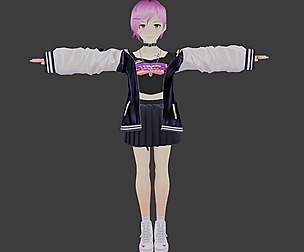 Hideyo - GAME READY LOW POLY ANIME CHARACTER GIRL