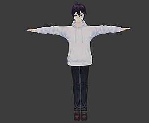 Nobu - GAME READY LOW POLY ANIME CHARACTER GIRL