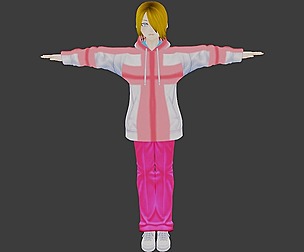 Nobu - GAME READY LOW POLY ANIME CHARACTER GIRL