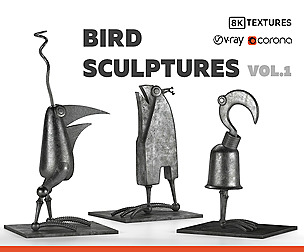 Bird Sculptures VOL.1 (V-ray and Corona)
