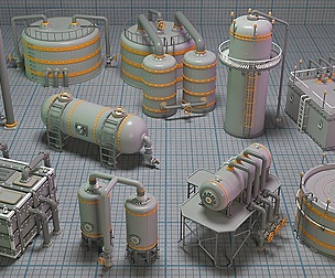 Industrial Tanks - part - 3 - 10 pieces