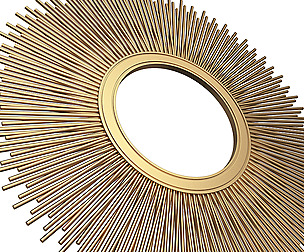 Leaf Round Mirror