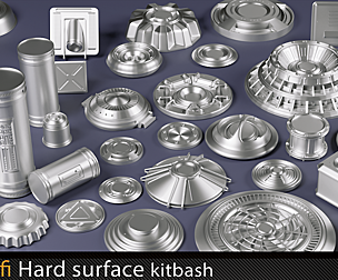 50 Sci-fi Hard Surface Kitbash