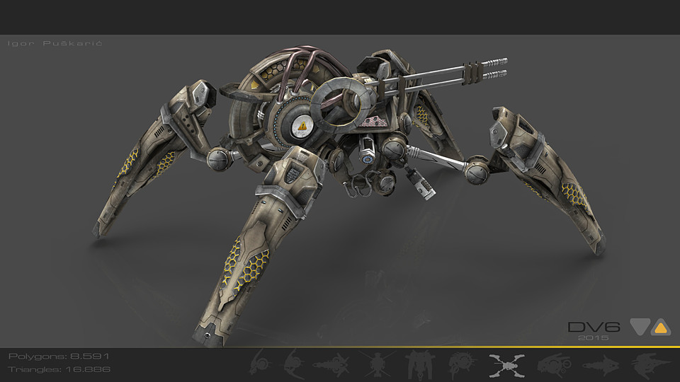 Drone V6 spider SciFi