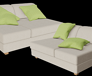 Dual Cushion Sofa 8k and 4k