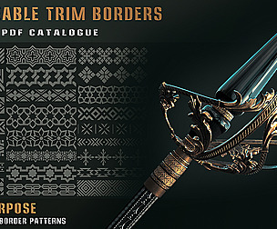 300 tileable trim border patterns-vol01