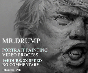 Mr.Drump portrait, full video process 2x