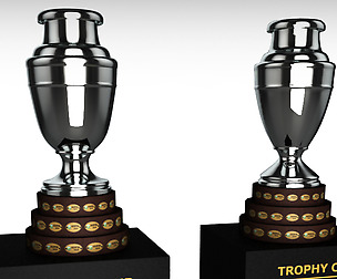 Copa America cup trophy low detail
