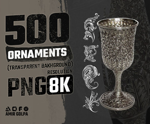 500 ornaments png (8k) vol.1