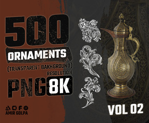 500 ornaments png (8k) vol.2