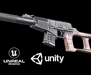 VSS Vintorez PBR Low-poly 3D model
