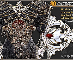 Ornament Kitbash / Alpha / 3D Models / IMM Vol 03