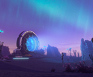 Scifi Desert Portals scence