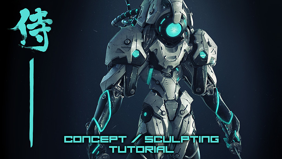 samurai character concept tutorial in zbrush