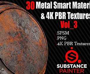 30 Metal Smart Materials + 4KPBR Textures