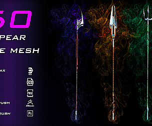 50 Spear Base Mesh+IMM Brush+ABR Brush_VOL01
