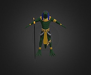 Egyptian god Sobek character