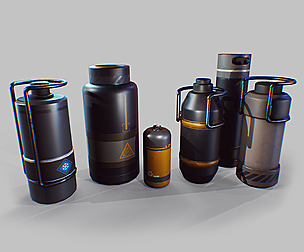 game ready sci-fi barrels
