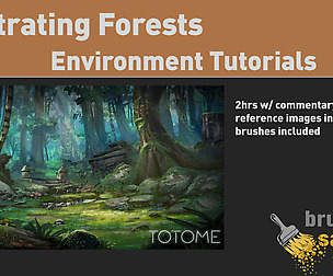 Painting a fantasy style forest