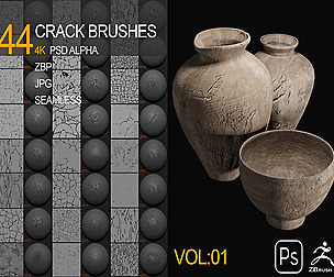 44 crack brushes and alpha
