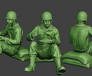 American soldier ww2 Eating 3 A13