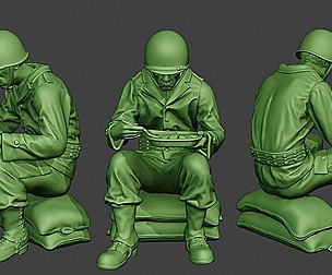 American soldier ww2 Eating A13