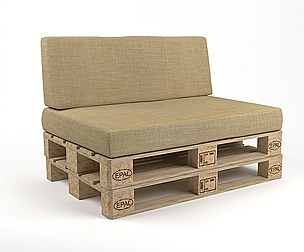 Sofa with pallets included