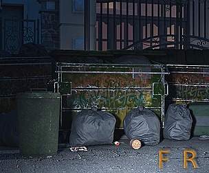 A pack of 3 trash bin