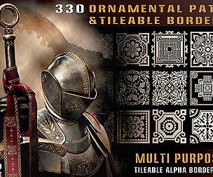 330 ornamental patterns and tileable borders-vol02