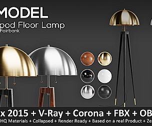 Fife Tripod Floor Lamp (7 Materials)