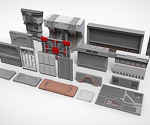 sci-fi Architecture kitbash 35