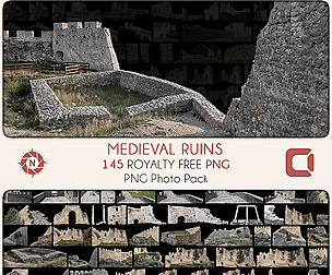Medieval Ruins - PNG Photo Pack
