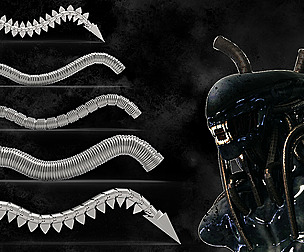 20 Zbrush Alien And SciFi Curve Brush Kit - VOL 01