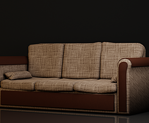 Comfort couch - low-poly PBR model - game-ready