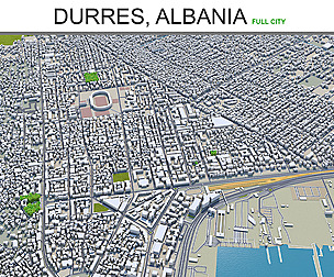 Durres city Albania 3d model  30Km