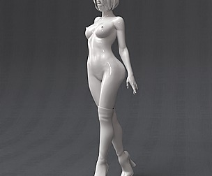 Automata Nier nude 3d printable model.