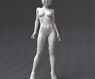 Automata Nier nude 3d printable model.
