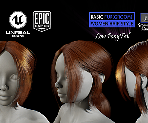 Low PonyTail Groom For UE4