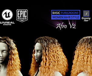 Afro V2 Grooming Unreal Engine 4