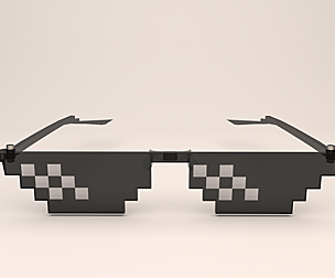 8 bit pixel thug life glasses